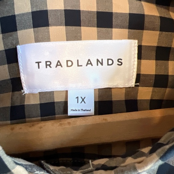 Tradlands buffalo check black tan button up women’s 1X - Picture 3 of 9